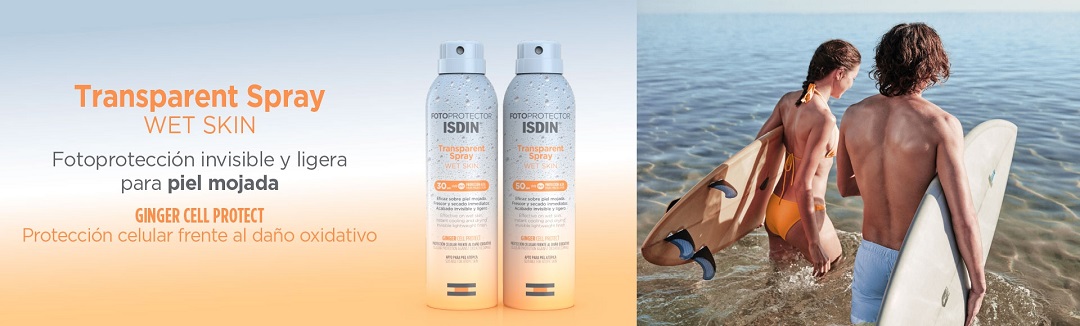 Isdin Fotoprotector Spray Transparente Wet Skin de Oferta en Farma2go