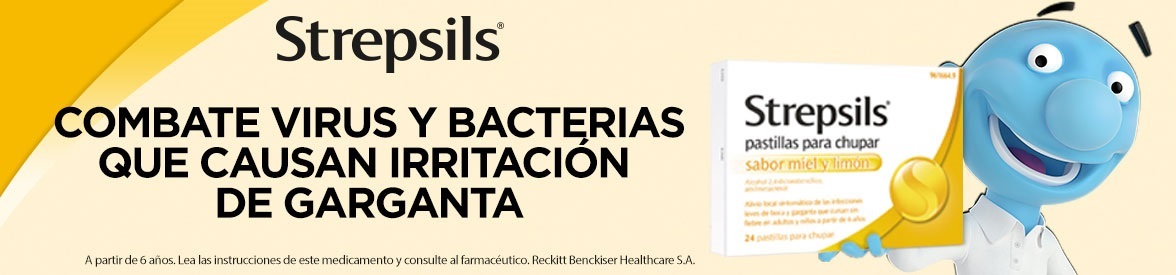 Strepsils pastillas garganta combate virus y bacterias