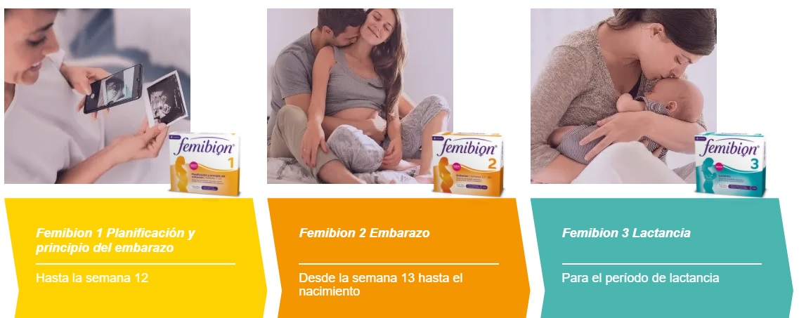 Femibion 1 Embarazo, Femibion 2 Embarazo , Femibion 3 Lactancia