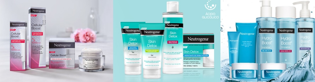 Neutrogena Hydro Boost Neutrogena Cellular Boost Neutrogena Skin Detox sur Farma2go