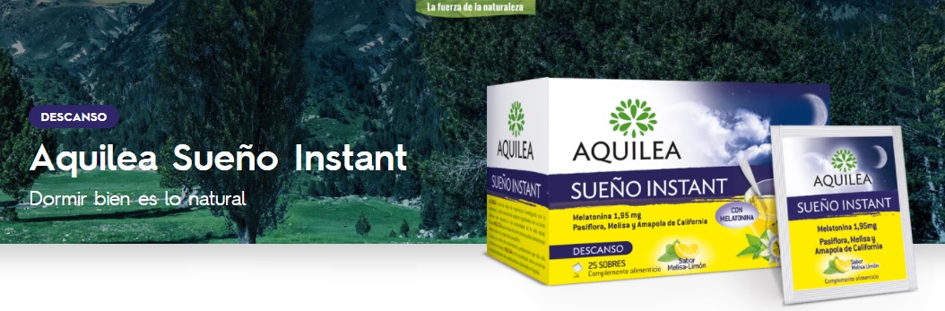 AQUILEA, Sueño Instant, 25 Sobres, Ayuda a Conciliar el Sueño, Sabor  Melisa-Limón