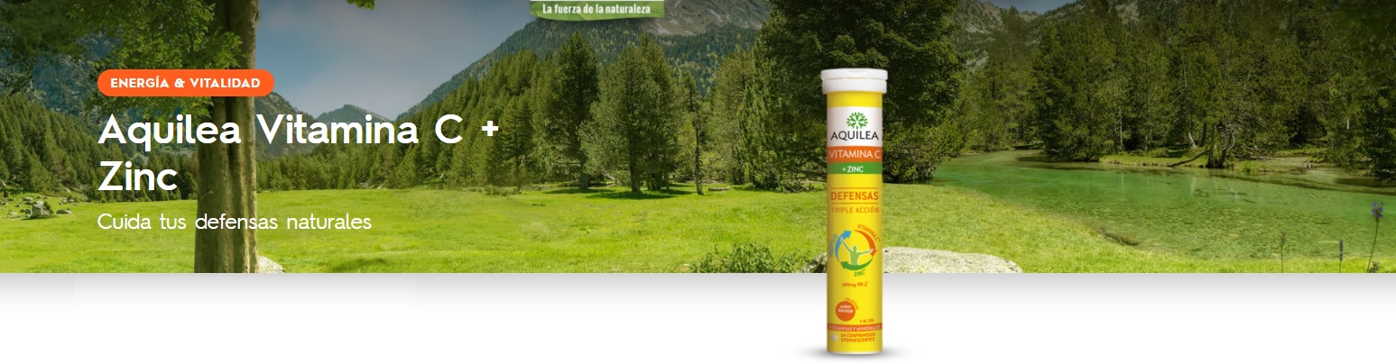 AQUILEA Vitamin C + Zinc Defenses Orange Flavor Duplo 2x28 Effervescent Tablets width=