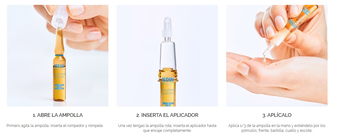 How to apply Isdinceutics Hyaluronic Booster Ampoules