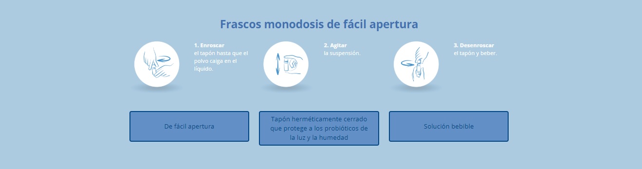 Instruções do protetor de intestino infantil Lactoflora