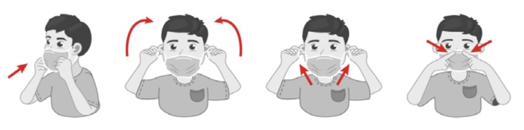 Mascarillas Niños Quirúrgica instrucciones de como se pone una mascarilla en niños