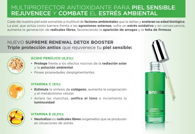 Sensilis Supreme Renewal Detox Booster Información