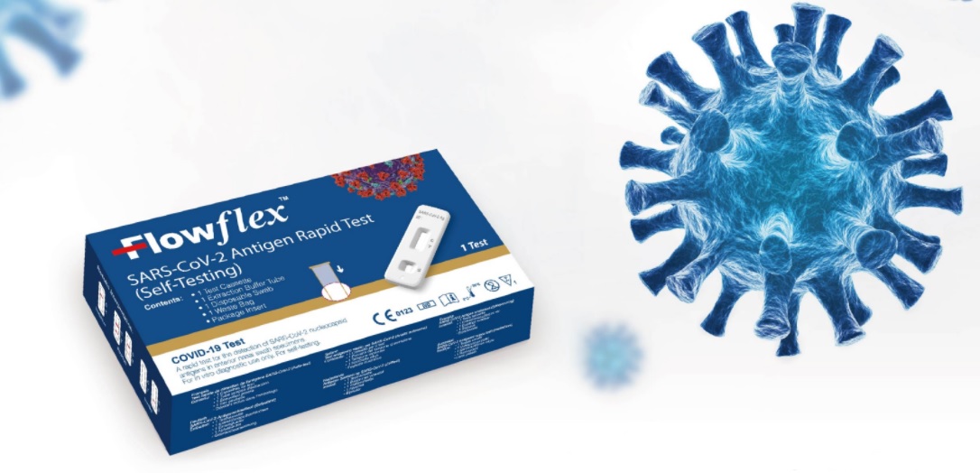 Teste de antígeno para fazer em casa Autodiagnóstico rápido de COVID-19 sem receita - FlowFlex