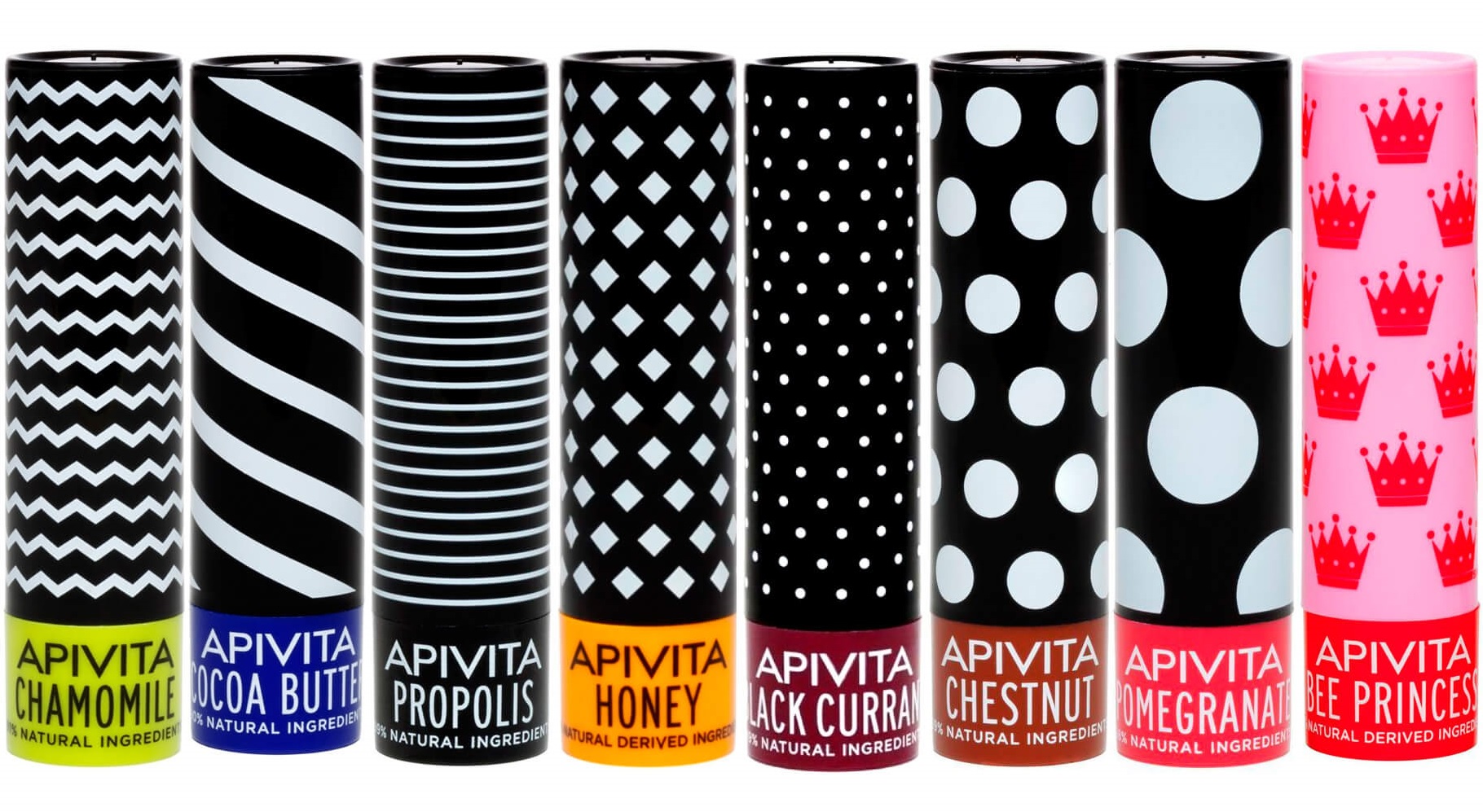 apivita range of lip balms