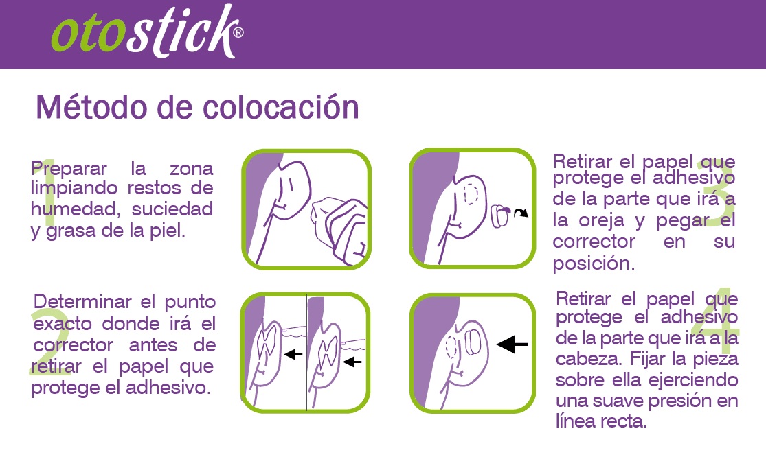 Istruzioni per l'uso del correttore auricolare Otostick