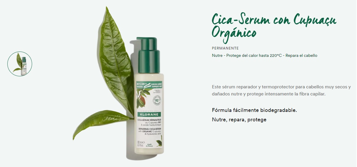 Sérum Cica-Réparateur Klorane au Cupuaçu BIO et à l'Acide Hyaluronique