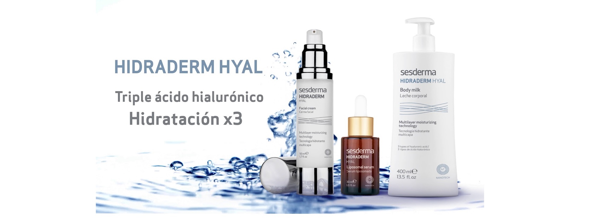 Sesderma Hidraderm Hyal Produktpalette auf Farma2go