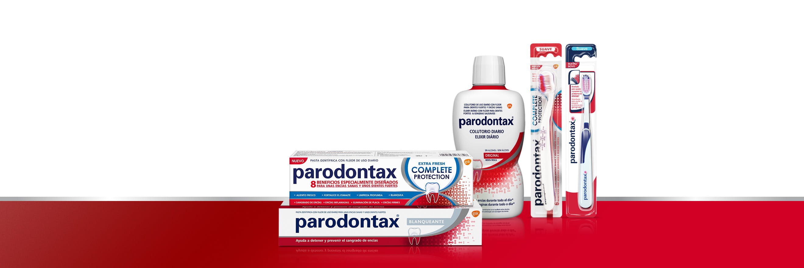 parodontax toothpaste brushes and mouthwashes