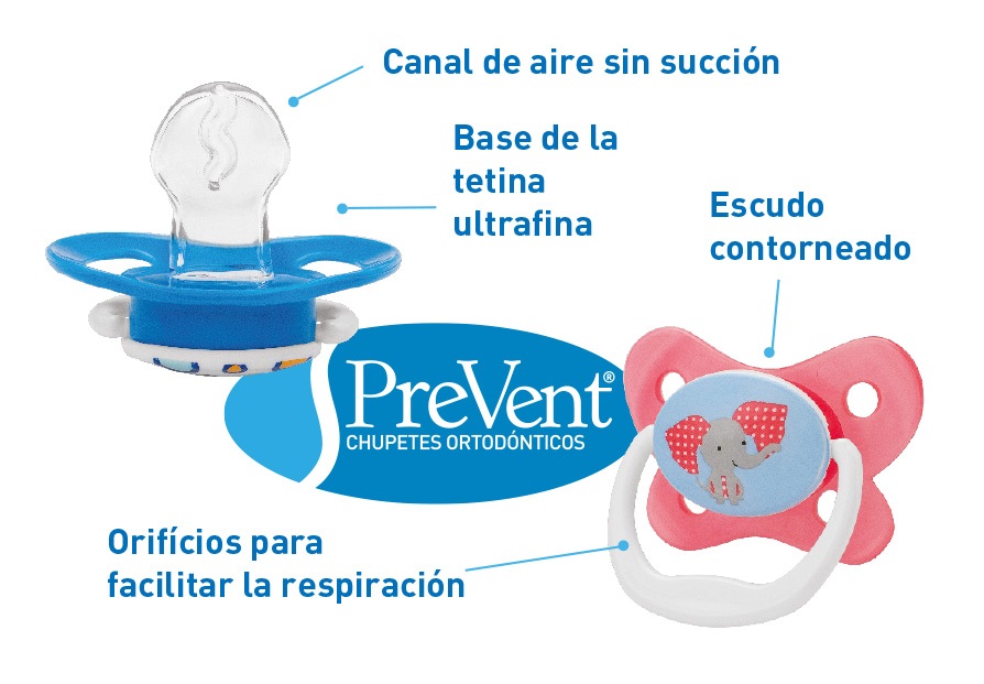 Dr Brown's 2XChupete Prevent Azul 0-6 Meses, Silicona【ENVÍO 24HRS*】